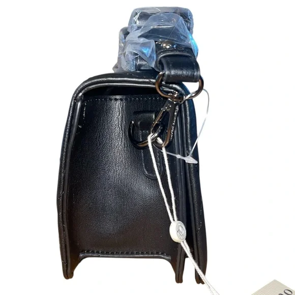 NWT-Valentino Orlandi quilted crossbody black vegan leather bag. - Picture 3 of 14